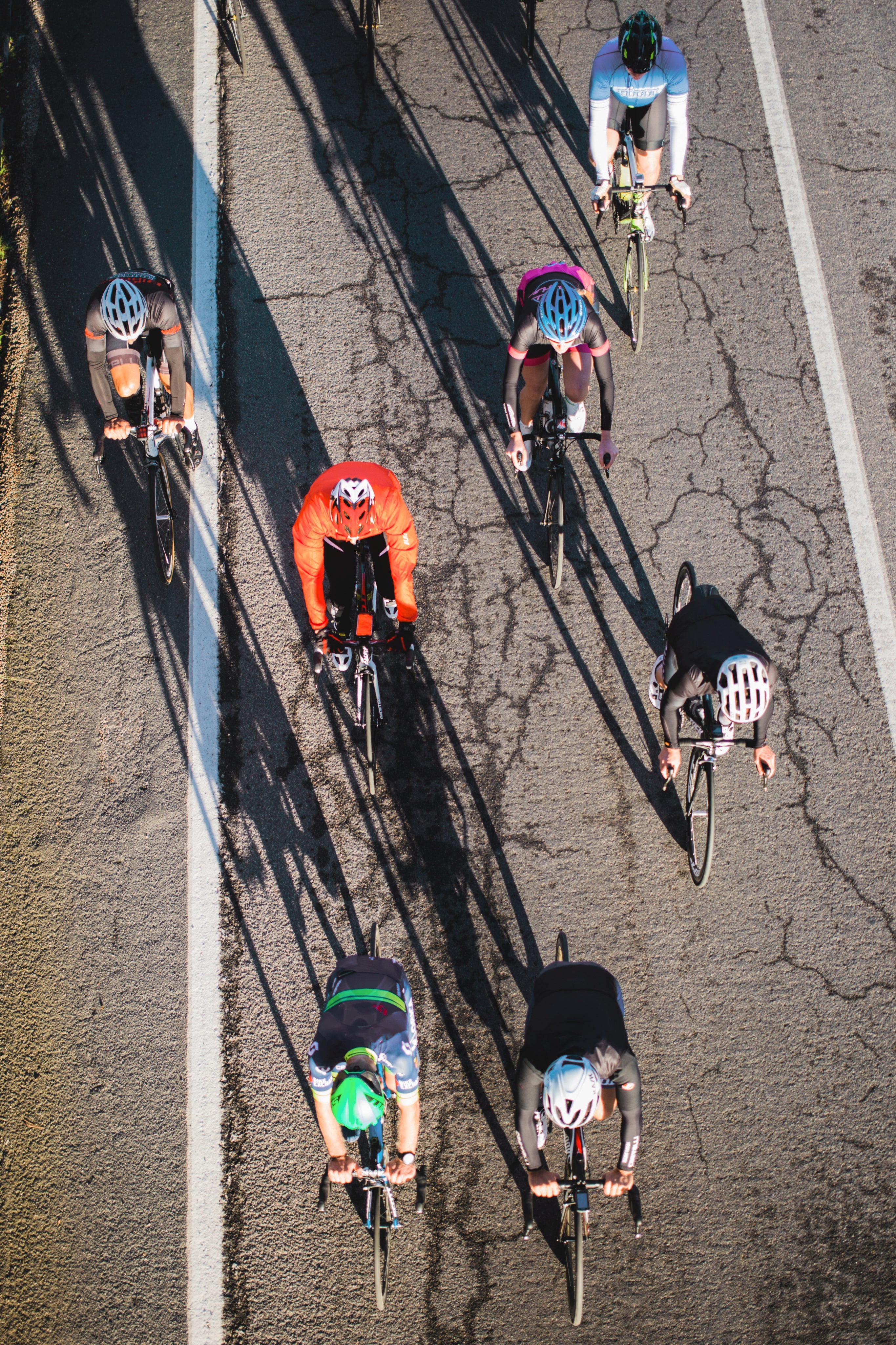 Cyclists tested in the research
